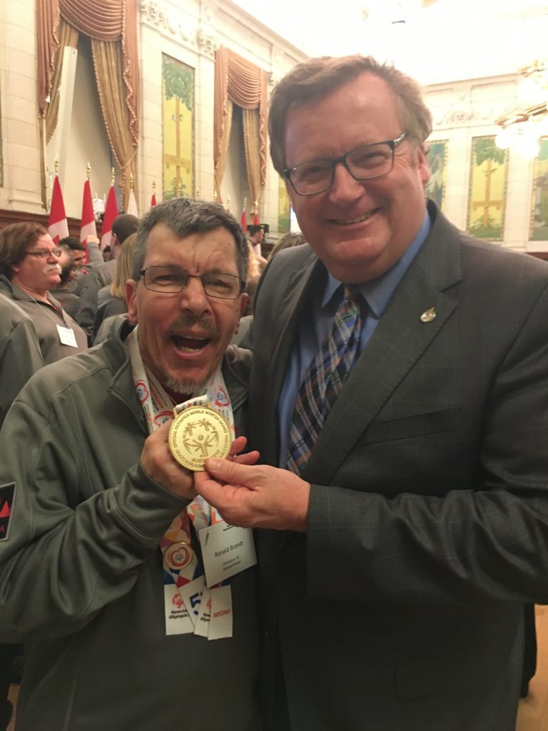 RON BRANDT, SPECIAL OLYMPIAN WORLD WINTER GAMES