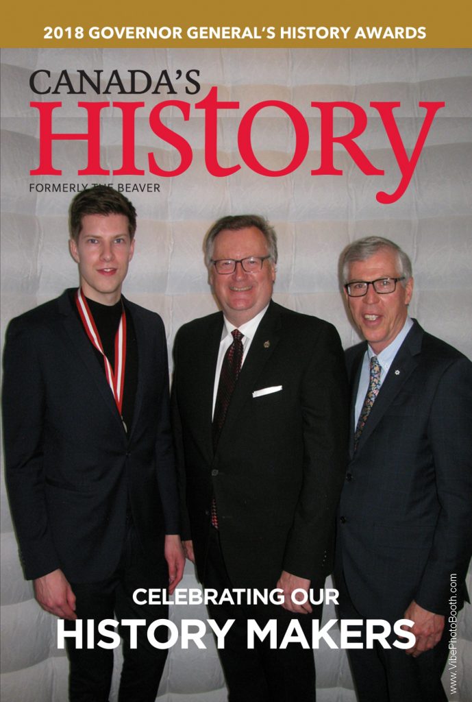 GOVERNOR GENERAL'S CANADIAN HISTORY AWARDS PRESENTED TO CONSTITUENTS JARED BOECHLER & BILL WAISER
