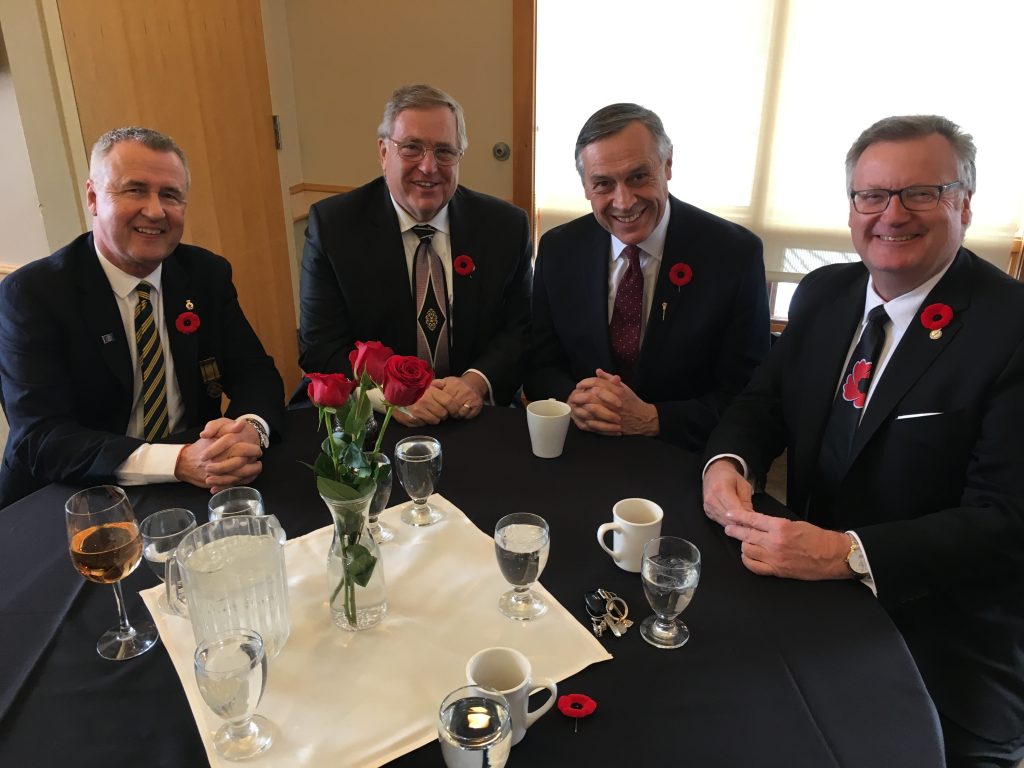 COMMISSIONAIRES ANNUAL REMEMBRANCE DAY LUNCHEON-STEVE SHANNON, DON ATCHISON, DON MORGAN